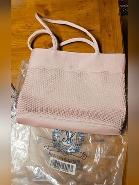 Medallion Soft Pink Woven Tote Bag for Women